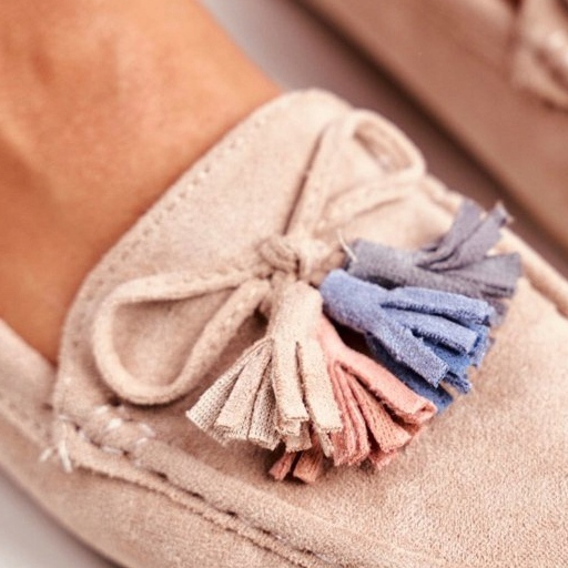 Evento Mocassim feminino camurça 20PB35-2003 Bege Donna Mia 5