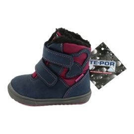 Botas botas com membrana TE-POR Mazurek 1351 M azul marinho rosa 5