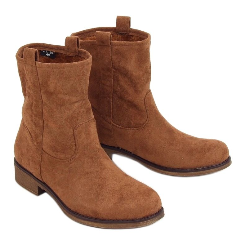 Botas femininas Camel ST-18P Camel camurça castanho 1