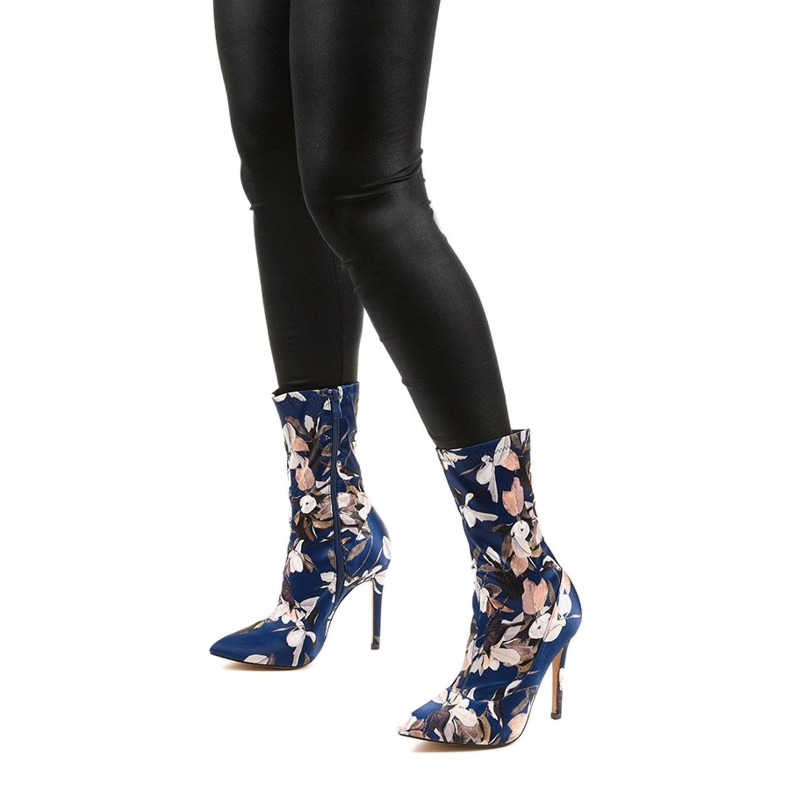 Botins azul marinho com meia Santana azul-marinho multicolorido 1