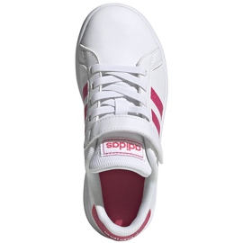 Calçados infantis Adidas Grand Court C EG3811 branco-rosa 1
