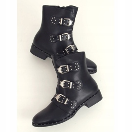 Botas pretas com tachas pretas HX502 Preto 1