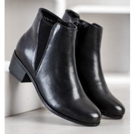 Goodin Botas clássicas de couro ecológico preto 1