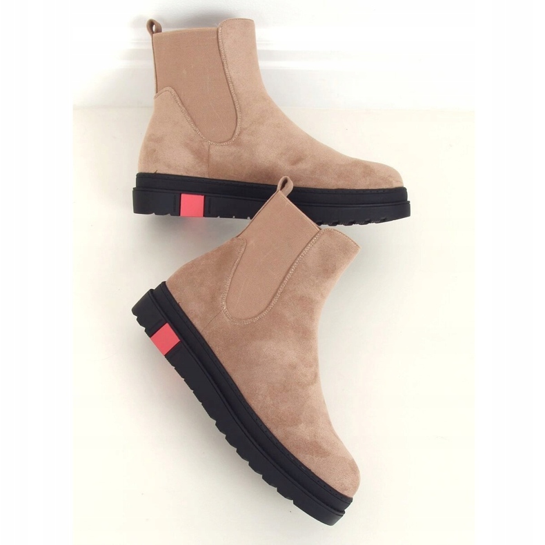 Botas Jodhpur com sola alta, bege NS139P Bege 1