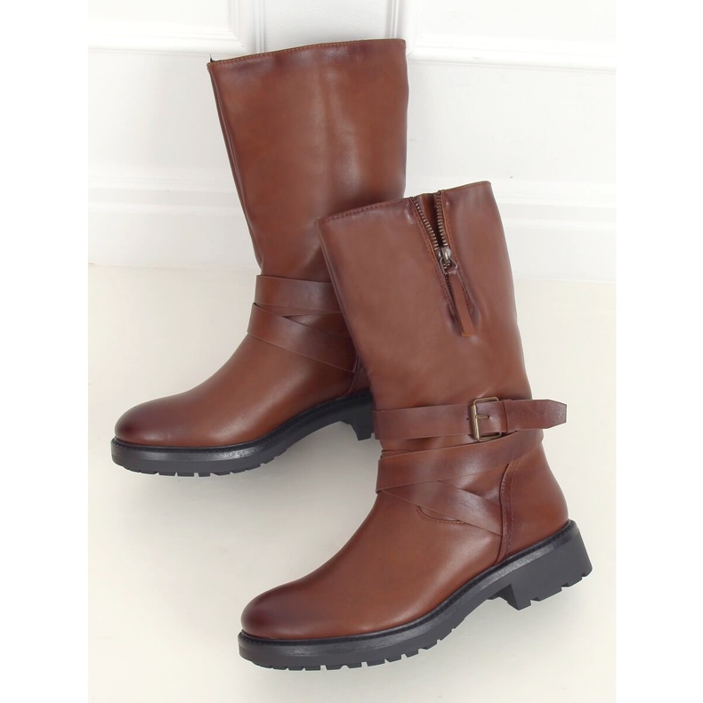 Botas militares marrons RB98P Camel castanho 1
