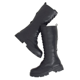 Botas pretas com bolsas RQ345 Preto 1