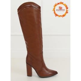 Botas com sotaque cowboy marrom RB81P Camel 1
