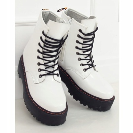 Botas Martens com sola alta, branco KS-1255 Branco 1