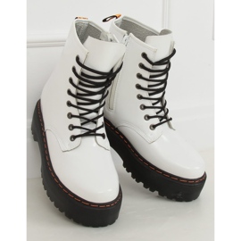 Botas Martens com sola alta, branco KS-1255 Branco 2 Botas Martens com sola alta, branco KS-1255 Branco 2