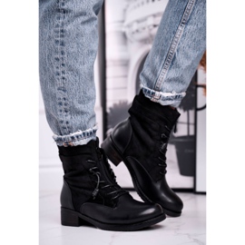 Botas de trabalhador feminino urso preto 1