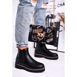 Botas pretas para mulheres. Botas Jodhpur, Stiletto pretas preto 2