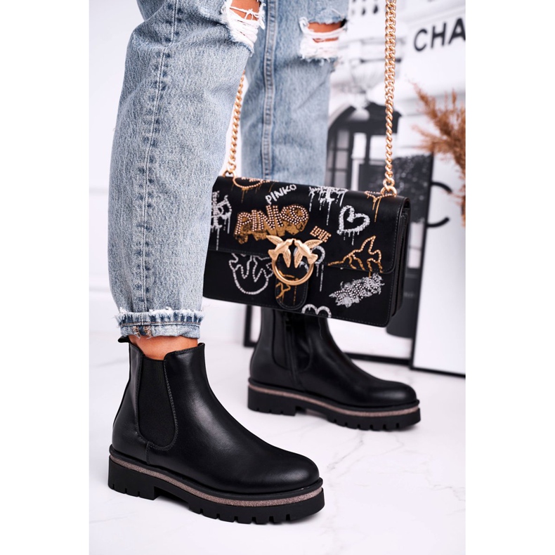 Botas pretas para mulheres. Botas Jodhpur, Stiletto pretas preto 2