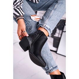 Botas femininas quente preta Meatown preto cinza 2