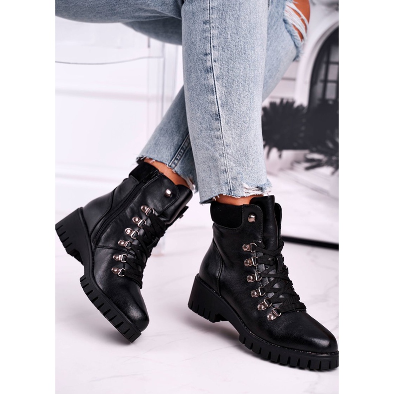 Botas de trabalhador femininas Black Endragon preto 2