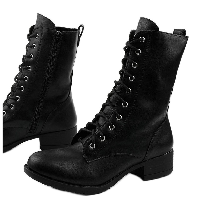 Botas pretas opacas de botas Xiseli preto 1 Botas pretas opacas de botas Xiseli preto 1