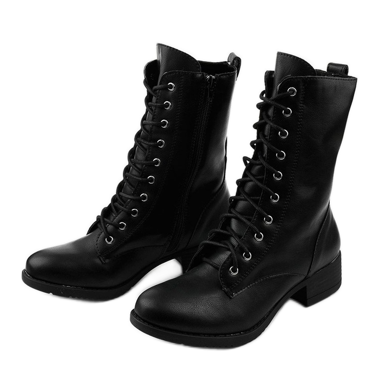 Botas pretas opacas de botas Xiseli preto 2 Botas pretas opacas de botas Xiseli preto 2