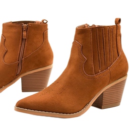 Botas de cowboy de camelo camelo da Elirea marrom amarelo 1