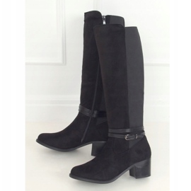 Preto PE230P Botas de equitação pretas com parte superior flexível 1