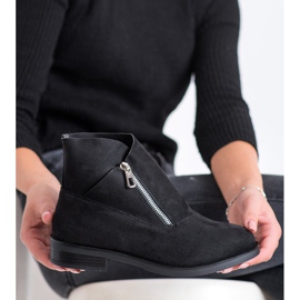 Gogo Botas elegantes com zíper preto 2