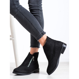 Gogo Botas elegantes com zíper preto 1