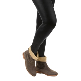 Botas de deslizamento Islevine tipo camurça cáqui verde 1 Botas de deslizamento Islevine tipo camurça cáqui verde 1