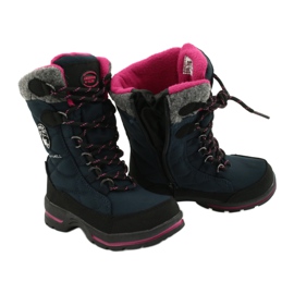 Botas de neve com membrana American Club SN15 / 20 marinho azul marinho rosa cinza 3