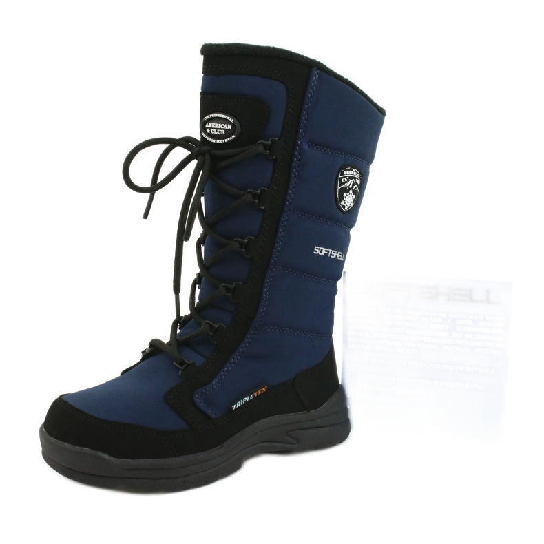 American Club Botas americanas softshell com membrana SN12 / 20 da marinha preto azul marinho 5