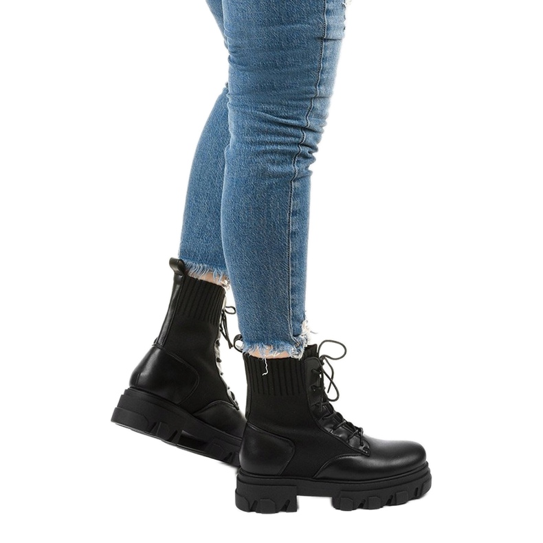 Botas de caminhada pretas na plataforma Meadowcrest preto 1