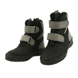 Botas pretas com membrana Mazurek 1351 preto cinza 2