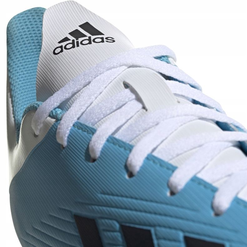 Chuteiras adidas X 19.4 FxG azul e branco F35378 1
