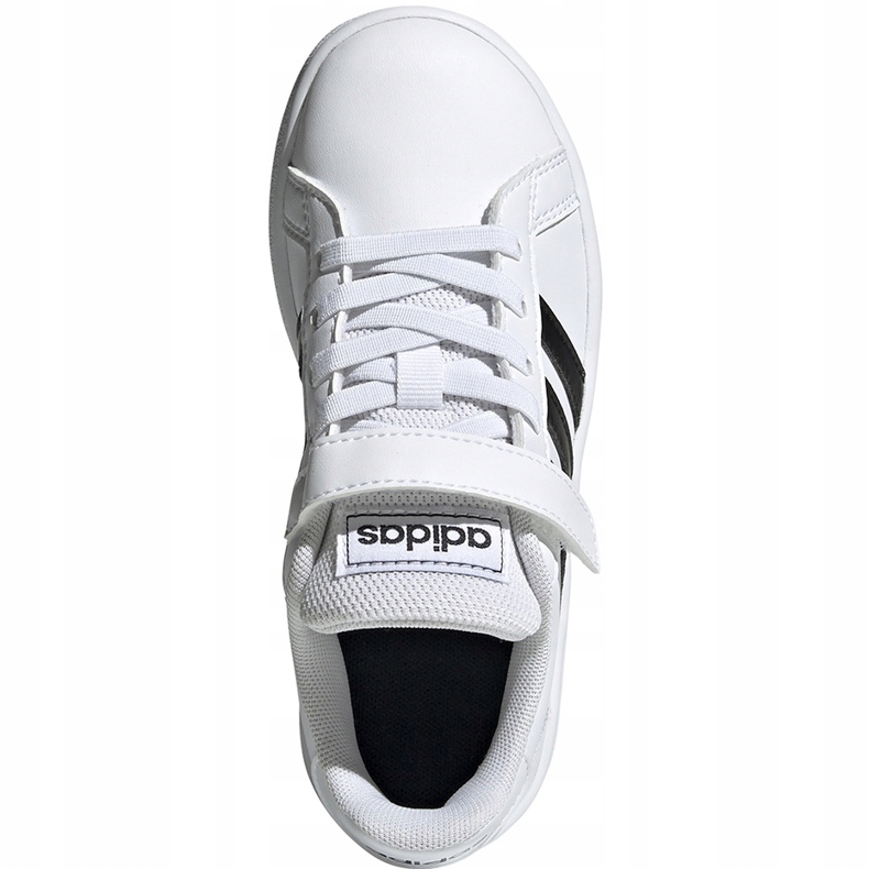 Sapatos para crianças adidas Grand Court C branco e preto EF0109 1