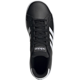 Sapatos infantis Adidas Grand Court K preto e branco EF0102 1