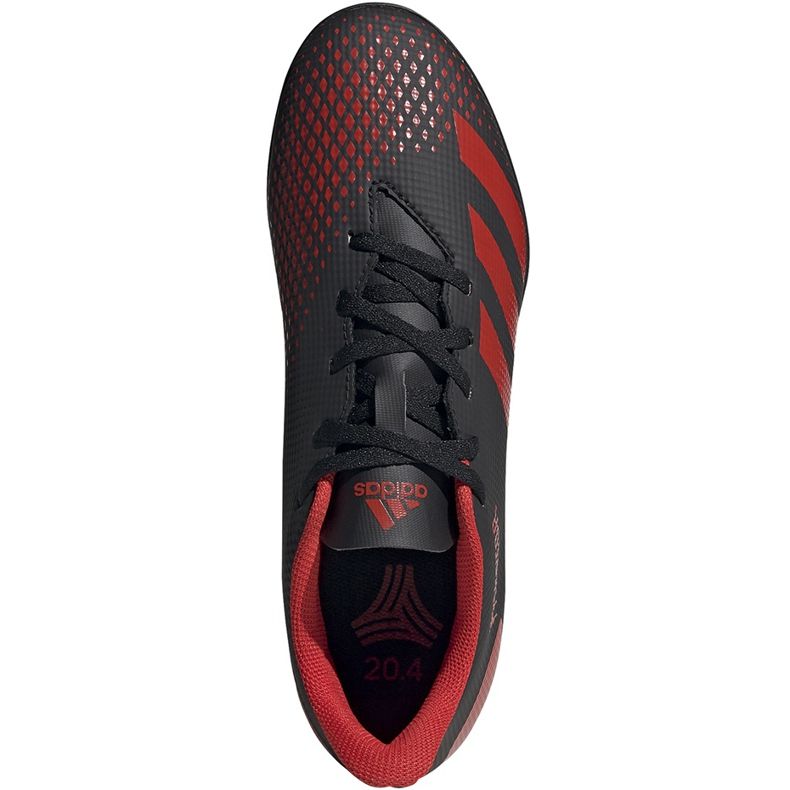 Chuteiras adidas Predator 20.4 Tf preto e vermelho EE9585 branco 1