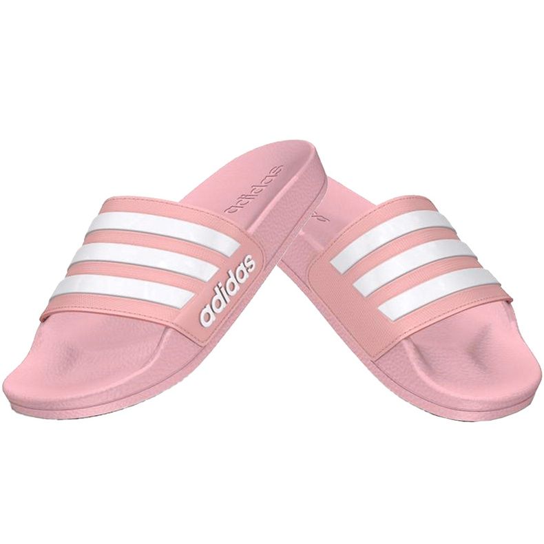 Chinelos Adidas Adilette Shower K rosa para crianças G27628 1