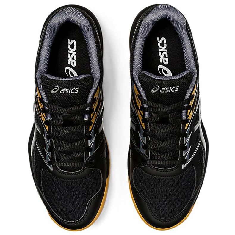 Tênis Asics Upcourt 4 pretos 1071A053 001 masculinos para voleibol 1