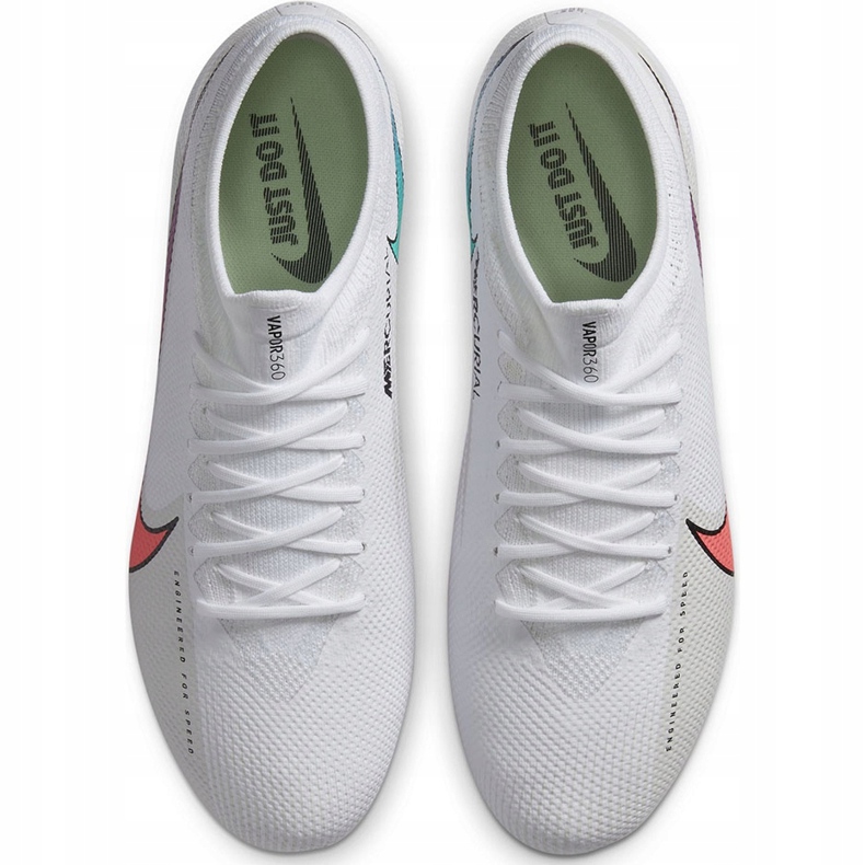 Chuteira Nike Mercurial Vpor 13 Pro Fg AT7901 163 de futebol branco branco 1