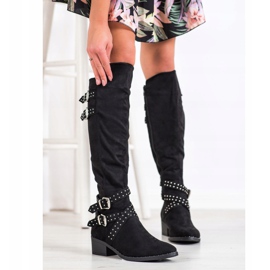 SHELOVET Botas Pretas Com Fivelas preto 1