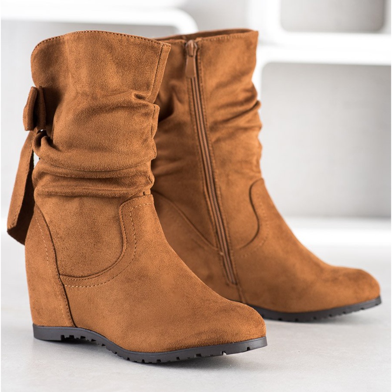SHELOVET Botas de cano alto marrom 1