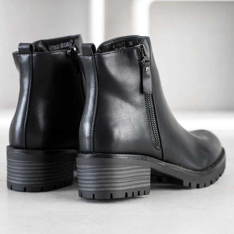 Ideal Shoes Botas Pretas Confortáveis preto 1