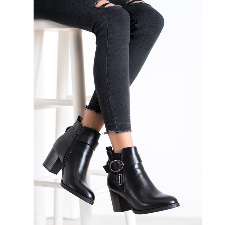 J. Star Botas casuais com fivela preto 2