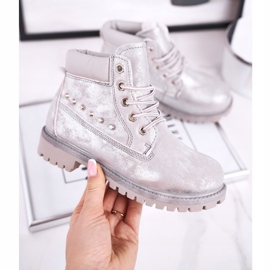 MSMG Botas aquecidas para crianças com tachas Silver Gonzo prata 2 MSMG Botas aquecidas para crianças com tachas Silver Gonzo prata 2