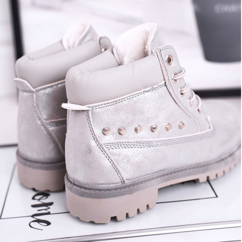 MSMG Botas aquecidas para crianças com tachas Silver Gonzo prata 1 MSMG Botas aquecidas para crianças com tachas Silver Gonzo prata 1