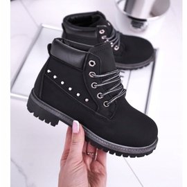 MSMG Botas infantis pretas quentes Gonzo com tachas preto 2 MSMG Botas infantis pretas quentes Gonzo com tachas preto 2