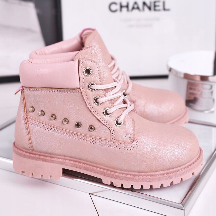 MSMG Botas aquecidas para crianças com tachas rosa Gonzo 1