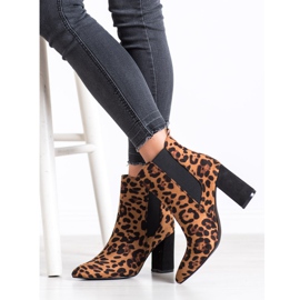 Corina Bota com estampa leopardo castanho multicolorido 2 Corina Bota com estampa leopardo castanho multicolorido 2