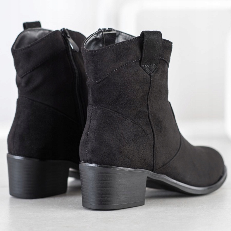 SHELOVET Botas de cowboy pretas preto 1