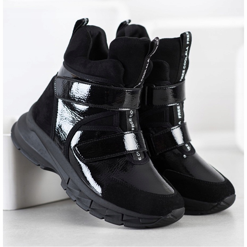 SHELOVET Botas de inverno com velcro preto 1 SHELOVET Botas de inverno com velcro preto 1