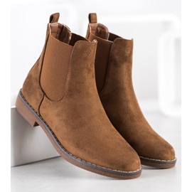 SHELOVET Botas Camel Chelsea marrom 1