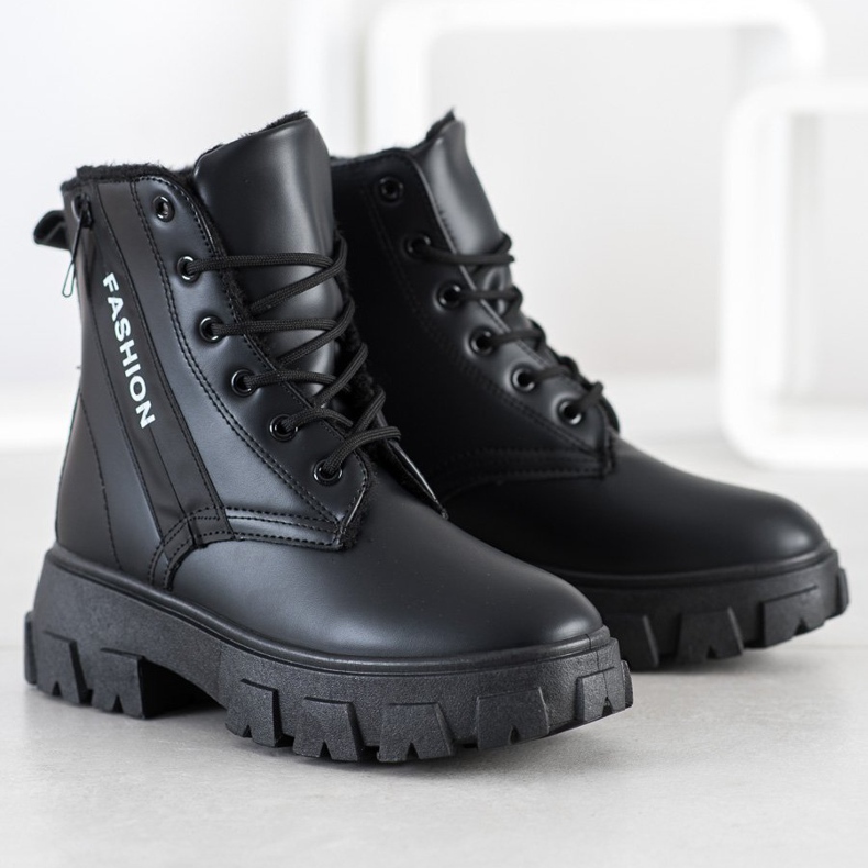 SHELOVET Trappers pretos elegantes 1