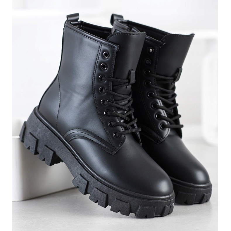 SHELOVET Botas na plataforma preto 2